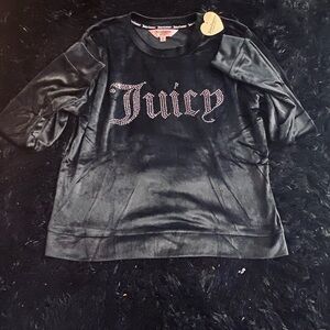 Juicy Couture Black Satin Top